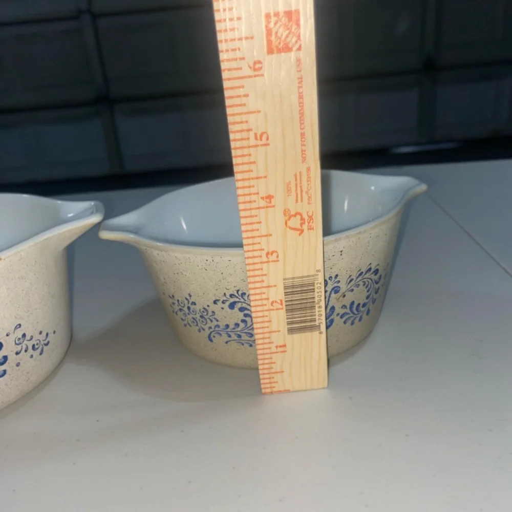 Pyrex Vintage Blue Floral Casserole Dishes set